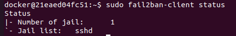 fail2ban client status