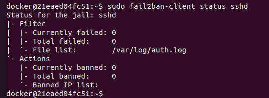 fail2ban client status before