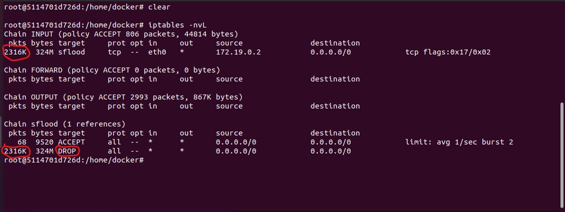 iptables nvL